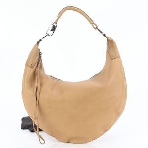 Gucci Leather Shoulder Bag Shoulder One Shoulder Tote 95332 Brown Silver